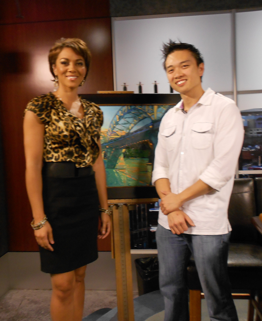 Kelly Jones from KCTV5 posing i...